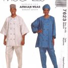 Misses' & Men's Top, Pull-On Pants & Headwrap Sewing Pattern Size 34-36 McCall's 7623 UNCUT