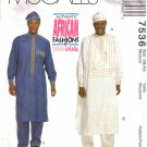 Men's Tunics, Drawstring Pants & Hat Sewing Pattern Size 38-40 McCall's 7536 UNCUT