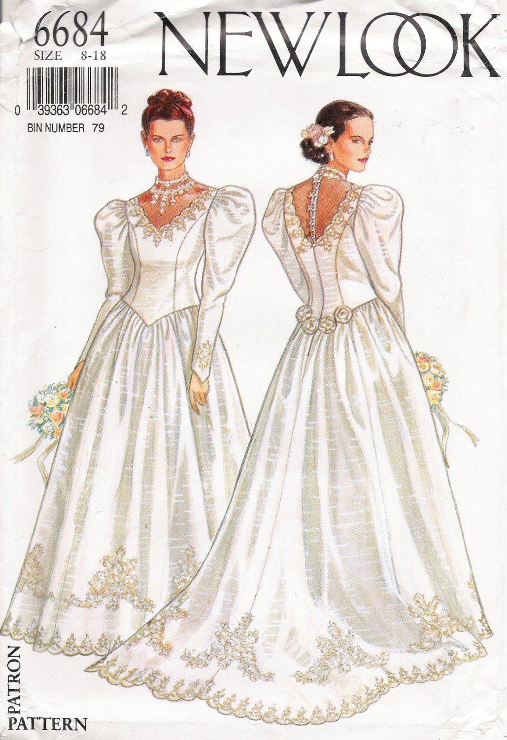 Misses' Wedding Dress Sewing Pattern Size 8-18 Simplicity New Look 6684 UNCUT