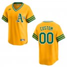 Men's & Youth Athletics #00 Custom Name And Number Gold Throwback Stitched Jersey 2026