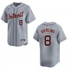 Men's & Youth Tigers #8 Matt Vierling Gray Stitched Jersey 2026 Men's & Youth Tigers #8 Matt Vierling Gray Stitched Jersey 2026