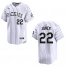Men's & Youth Rockies #22 Nolan Jones White Stitched Jersey 2026 Men's & Youth Rockies #22 Nolan Jones White Stitched Jersey 2026
