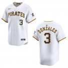 Men's & Youth Pirates #3 Nick Gonzales White Stitched Jersey 2026