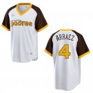 Men's & Youth Padres #4 Luis Arraez White Throwback Stitched Jersey 2026 Men's & Youth Padres #4 Luis Arraez White Throwback Stitched Jersey 2026