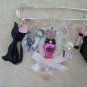 BROOCH...Sweet In Pink, Cat and Pink Jewels Kilt Pin, ...Designed By THE QUEENS ROYAL COACH