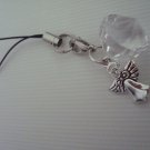 ANGEL Charm, Clear Bead PHONE LANYARD