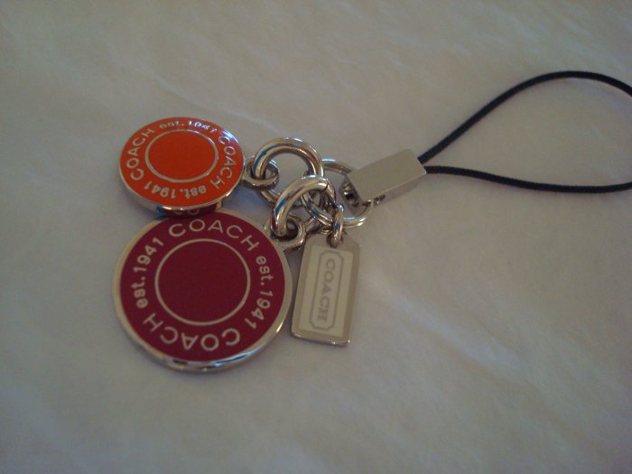New, Collectible Coach Logo Snap Charms Phone Lanyard, Colors