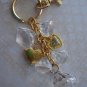 Fits Coach, Key Chain, Purse Charm,  Key Fob, Hearts, Gold, Queens Royal Coach