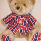 Brown Bear Red Blue White Stars On Shirt And Feet New