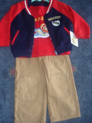 Infant Toddler Clothes 3 Piece Set Shirt Jacket Pants 18 Months New