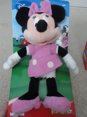 Disney's Mickey Mouse Playhouse Stuffed Minnie Mouse Toy Beanz Plush New