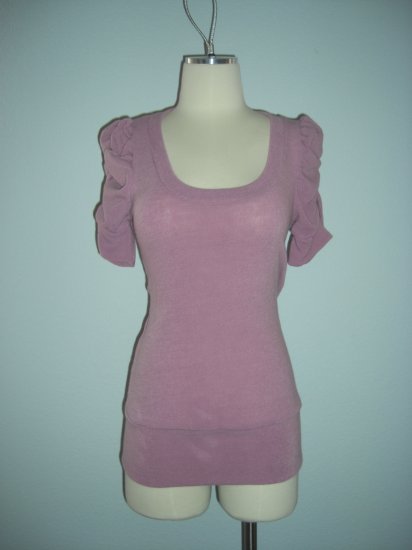 New Scoop Neck Puff Sleeve Sweater top S Small