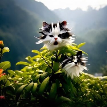 80 Pcs Cat's eye dazzle Black long ears cat Flower Seeds