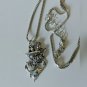 Women's Antique Silver Style Pirate Anchor and Rose Choker Necklace