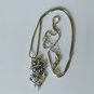Women's Antique Silver Style Pirate Anchor and Rose Choker Necklace