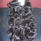 Black and Silver Crochet Scarf