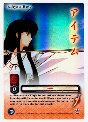 Kikyo's Bow CARD #245 INUYASHA TCG TETSUSAIGA RARE PRISM FOIL CARD GAME