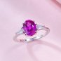 6 * 8mm oval pink steel ring for women&acirc;��s daily fashion trend
