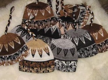 100 Alpaca Wool Knit Hats with Norwegian Designs