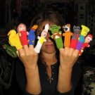 120 Hand Knitted Finger Puppets from Peru Merino Wool, Various Designs