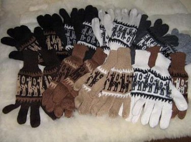 100 Knitted Alpaca Wool Gloves, Reversibles, Premium Wholesale Product from Peru