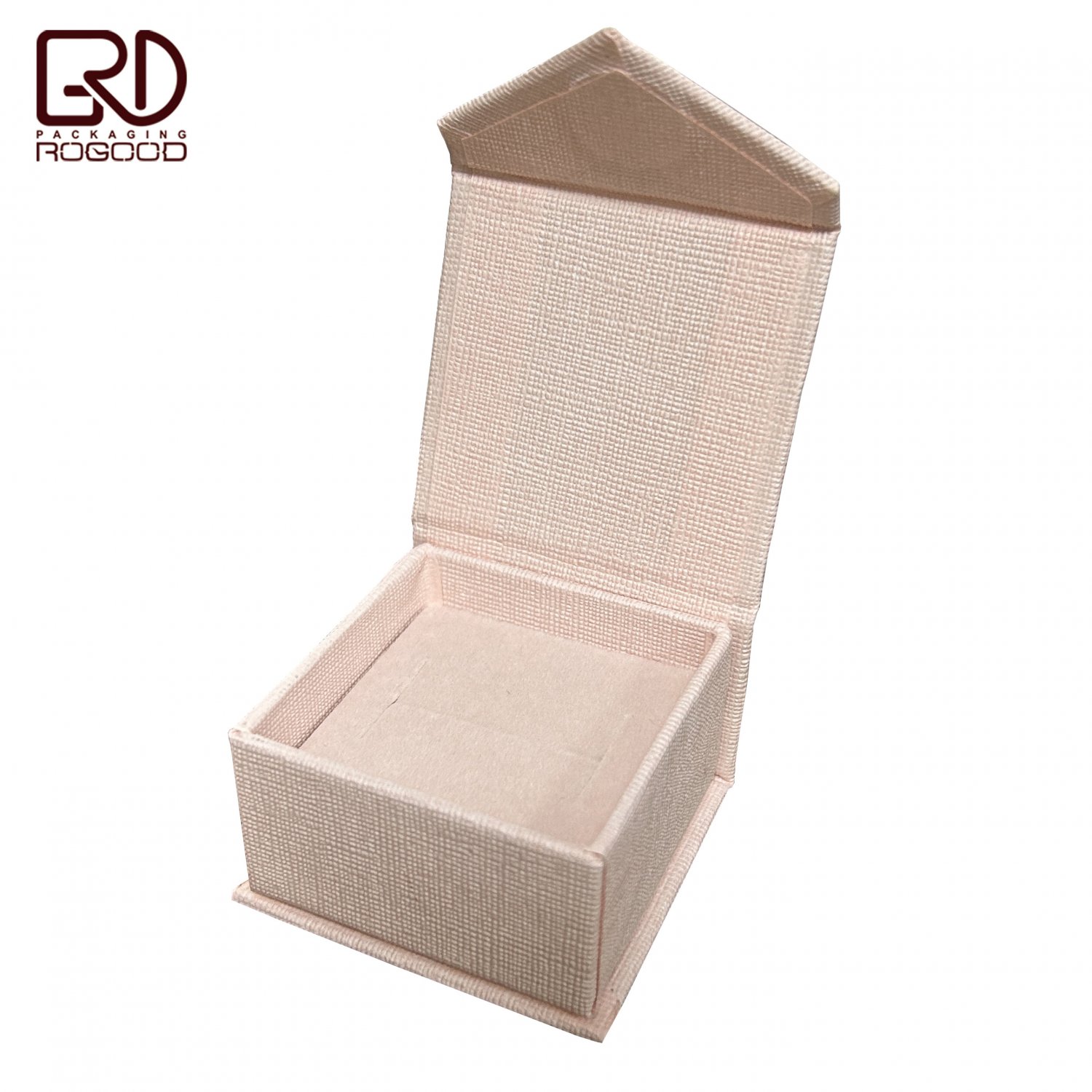 48pcs/lot Magnetic Closure 50x50x30mm Pink Paper Jewelry Box for Ring Earring with Velvet foam P2361