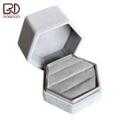20pcs Grey Velvet 73*63*53mm Hexagonal Elegant Jewelry Box For Ring/Earring