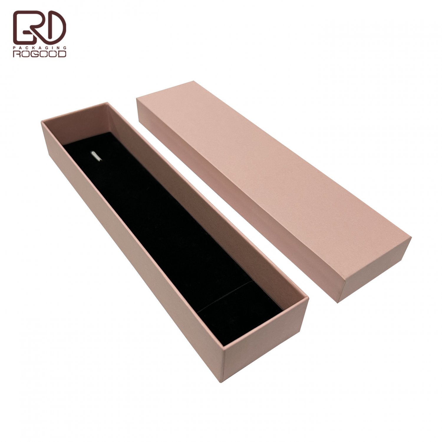230pcs/Lot Duty Free Lid Open Pink 220*55*32mm Rigid Cardboard Long Necklace Box