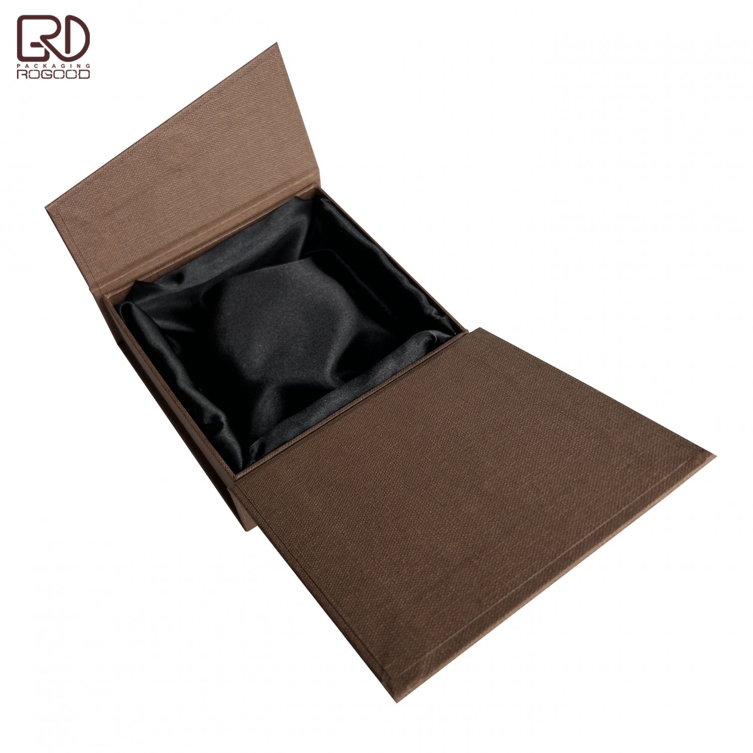 220pcs/lot Duty Free Magnetic Closure 110*110*35mm Brown Textured Paper Premium Bracelet Box