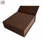 220pcs/lot Duty Free Magnetic Closure 110*110*35mm Brown Textured Paper Premium Bracelet Box