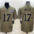 Men's Or Youth Josh Allen #17 Bills 2022 Salute To Service Limited Jersey - Olive