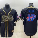 Men's Or Youth Josh Allen #17 Bills Cosigned Jersey Black Christmas Gift