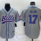 Men's Or Youth Josh Allen #17 Bills Cosigned Jersey Gray Christmas Gift