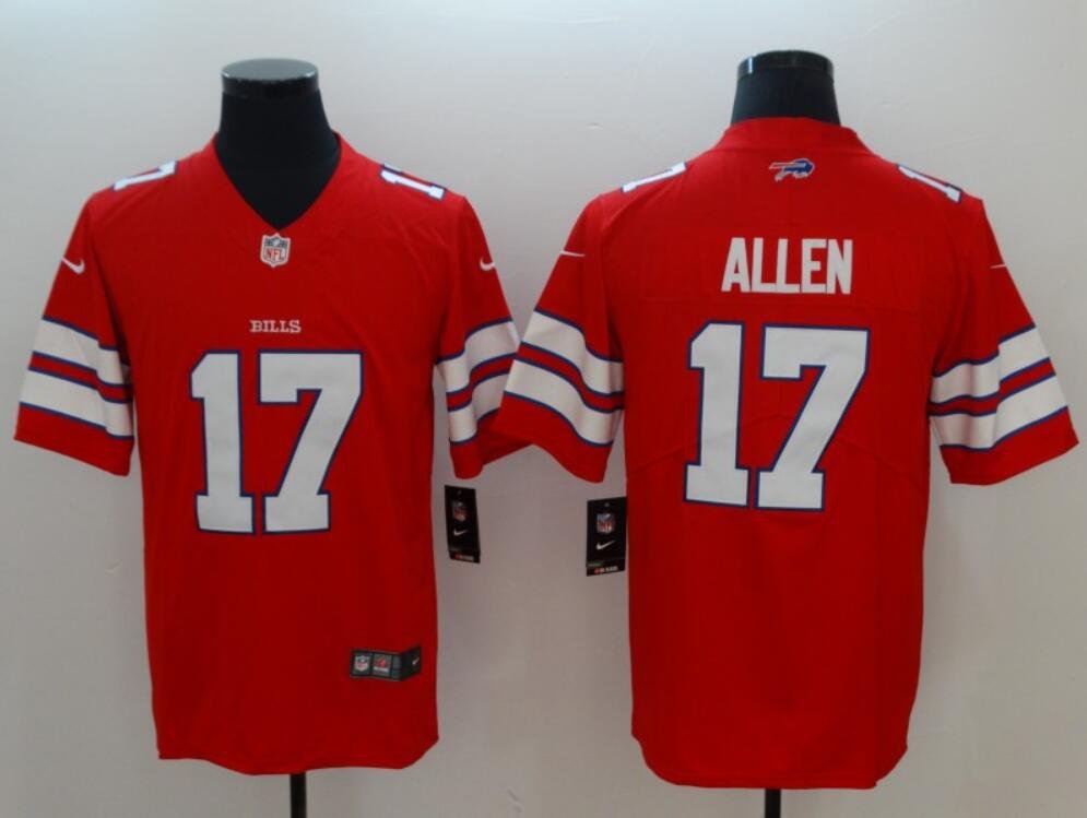 Men's Or Youth Josh Allen #17 Bills Limited Jersey Red Christmas Gift