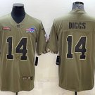 Men's Or Youth Stefon Diggs #14 Bills 2022 Salute To Service Limited Jersey - Olive