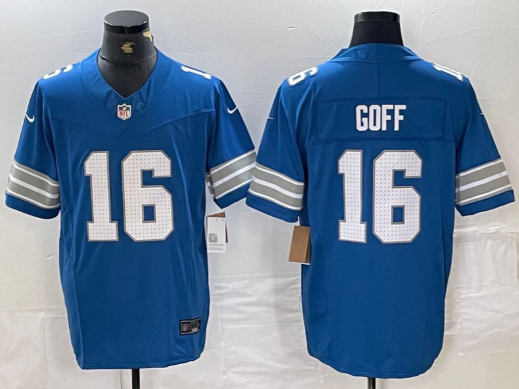 Men's Jared Goff #16 Detroit Lions Limited Jersey Blue Fans Gift