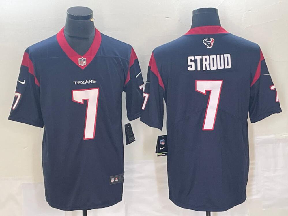 Men's Or Youth C.J. Stroud #7 Texans Limited Jersey Navy Christmas Gift