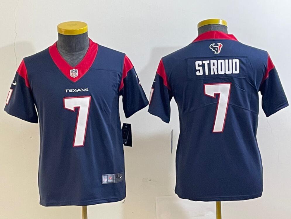 Youth C.J. Stroud #7 Texans Limited Jersey Navy Christmas Gift