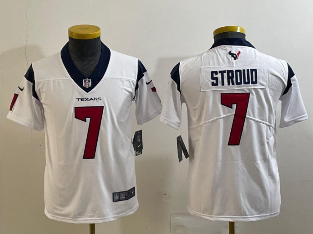 Youth C.J. Stroud #7 Texans Limited Jersey White Christmas Gift