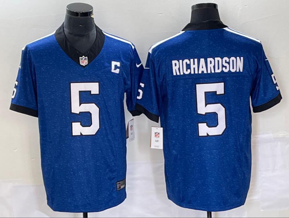 Men's Or Youth Anthony Richardson #5 Colts Limited Player Jersey New Royal Christmas Gift