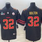 Men's Or Youth Nick Bolton #32 Kansas City Chiefs Super Bowl LVII Patch Limited Jersey Black