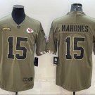 Men's Or Youth Patrick Mahomes #15 Chiefs Limited Jersey Olive Christmas Fans Gift