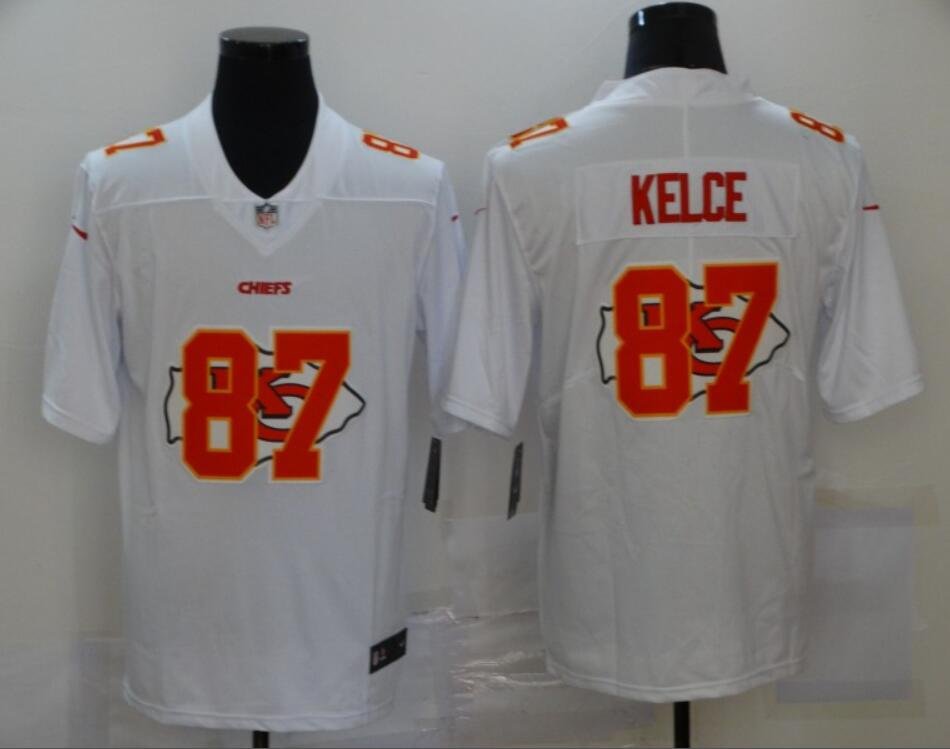 Men's Or Youth Travis Kelce #87 Chiefs Limited Jersey White Fashion Christmas Gift