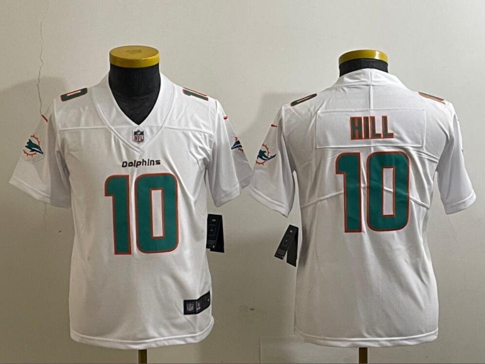 Youth Tyreek Hill #10 Dolphins Limited Jersey White Christmas Gift