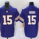 Men's Or Youth Joshua Dobbs #15 Vikings Throwback Jersey Purple Christmas Gift