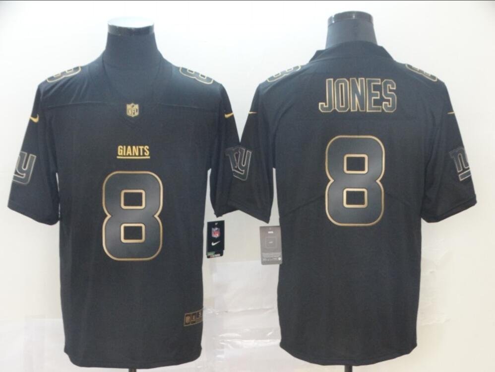 Men's Or Youth Daniel Jones #8 Giants Limited Jersey Black Gold Christmas Gift