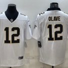 Men's Or Youth Chris Olave #12 Saints Limited Jersey White Christmas Gift