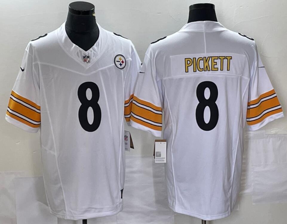 Men's Kenny Pickett #8 Pittsburgh Steelers Limited Player Jersey - White Christmas Gift