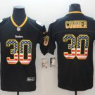 Men's Or Youth James Conner #30 Steelers Limited Jersey - Black USA Flag Gift