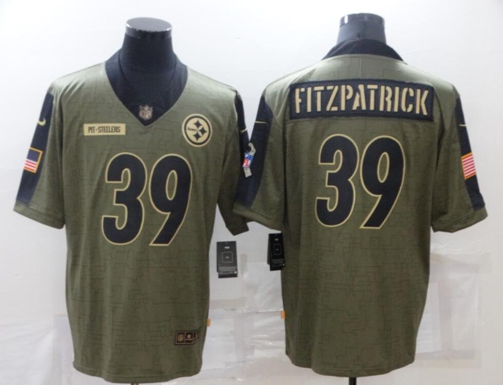 Men's Or Youth Minkah Fitzpatrick #39 Steelers Limited Jersey - Olive Gift